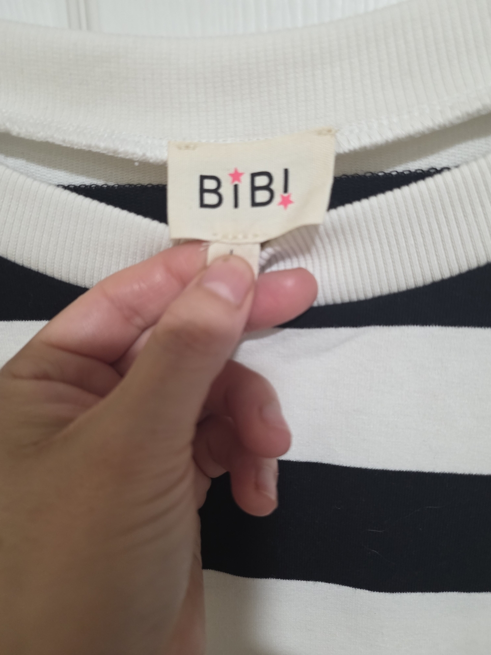 BiBi Black and White Striped Women's Sweater - Picture 5 of 7
